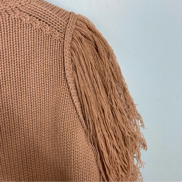 Johanna Ortiz Camel Elegancia Natural Sweater Brown Fringe Medium Read Descrip. - Picture 16 of 16